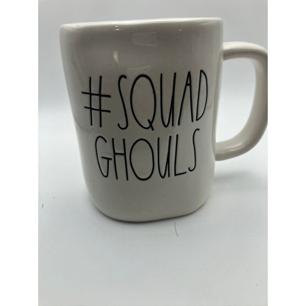 Rae Dunn Mug Unisex OS White Excellent #SquadGhouls Halloween Orange Interior